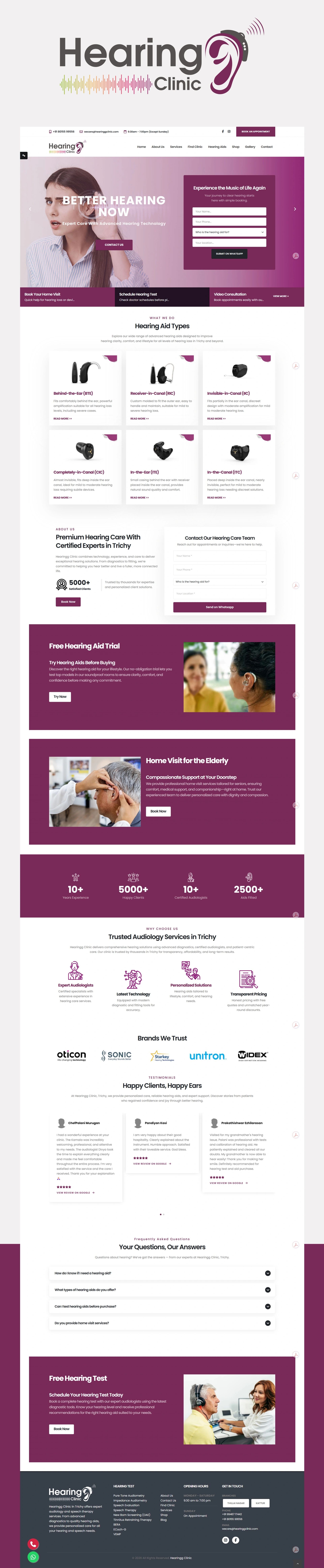 Hearingg Clinic Website